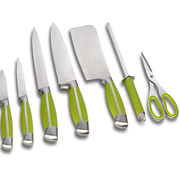 5 Knives set green